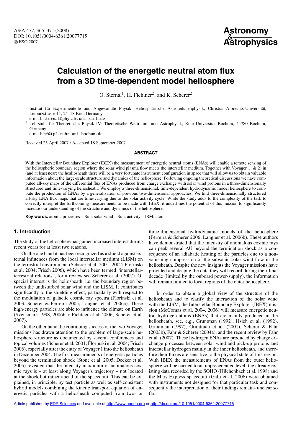 Calculation of the Energetic Neutral Atom Flux from a 3D Time-Dependent Model Heliosphere