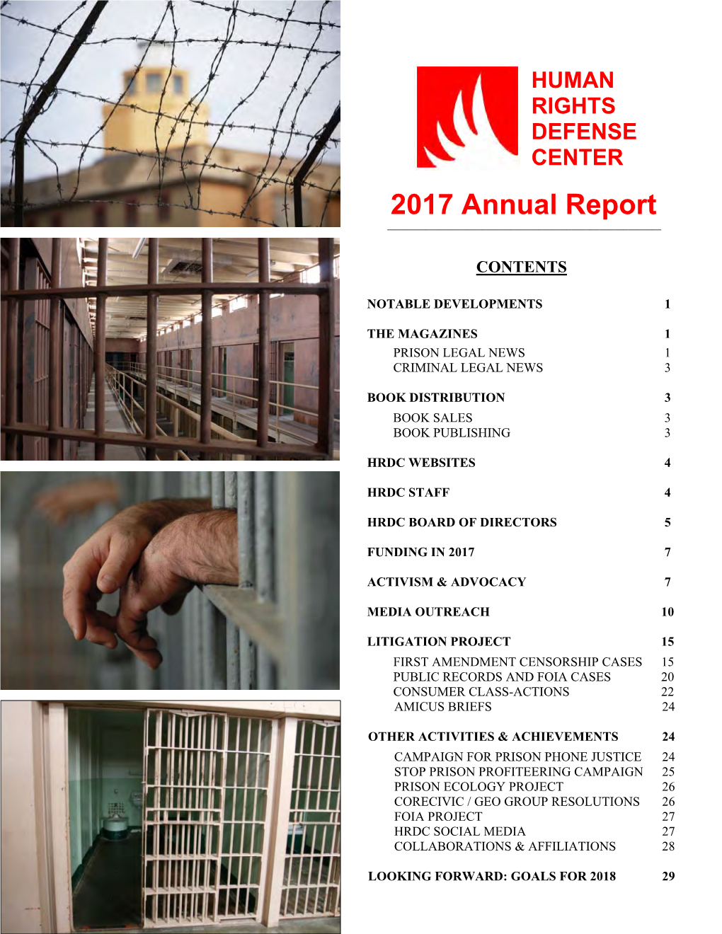 Human Rights Defense Center Annual Report 2017 [1]