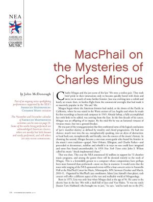Macphail on the Mysteries of Charles Mingus