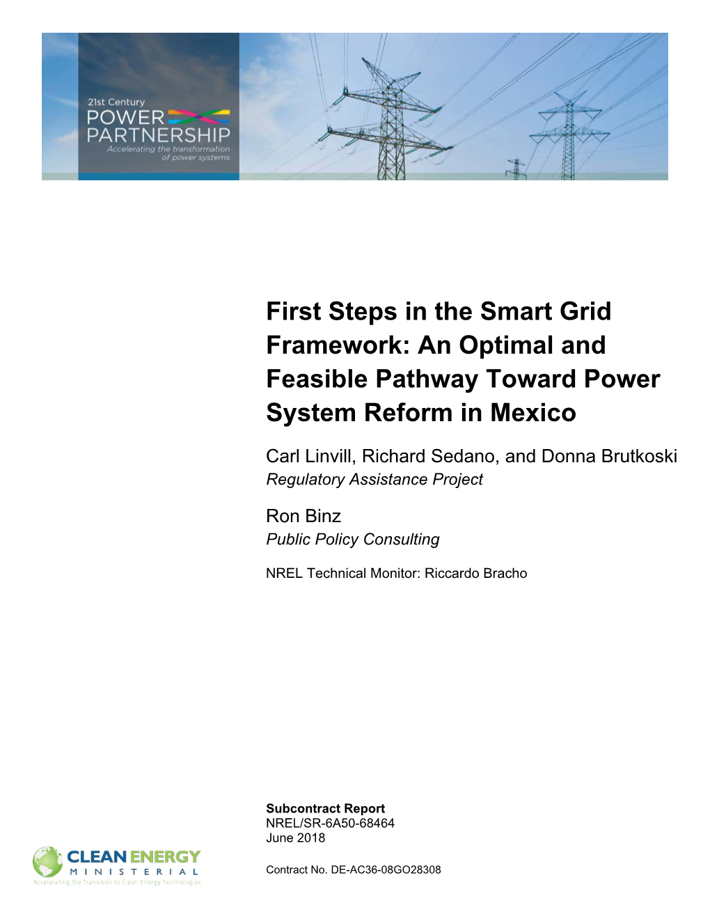 First Steps in the Smart Grid Framework: an Optimal and Feasible Pathway Toward Power System Reform in Mexico