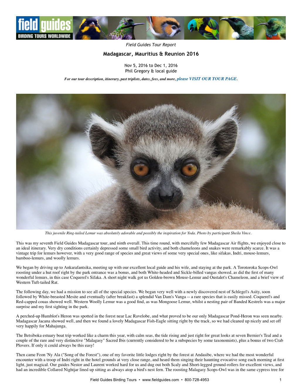 Madagascar, Mauritius & Reunion 2016