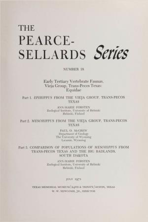 THE PEARCE-SELLARDS Series NUMBER 18 Early Tertiary