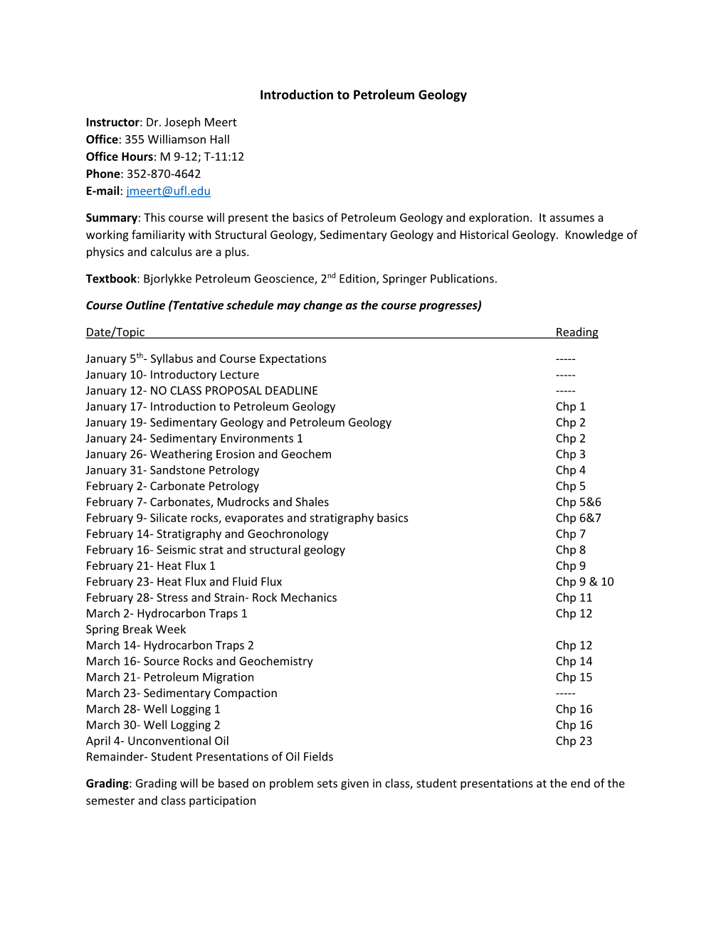 Petroleum Geology