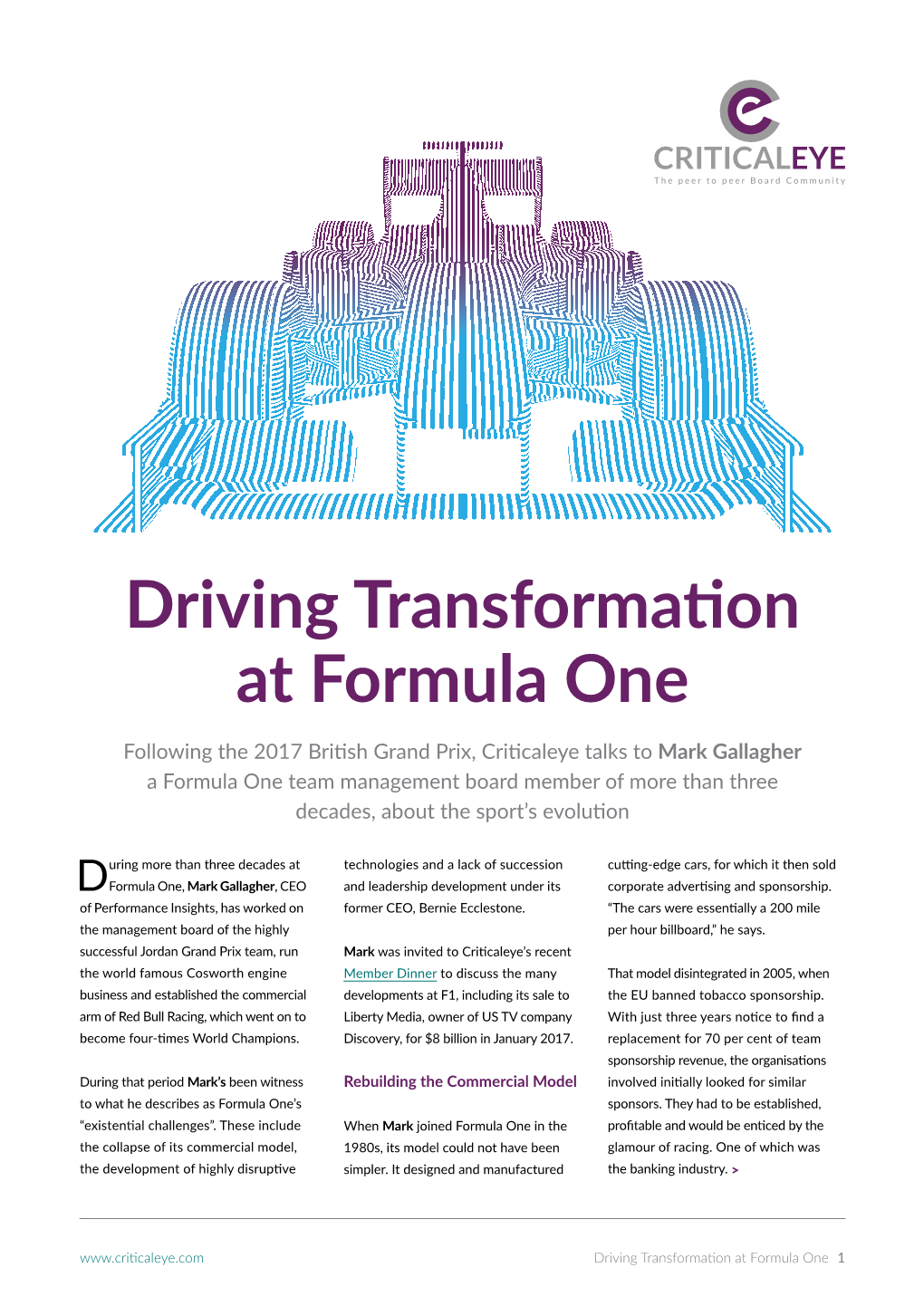 Driving Transformation at Formula One