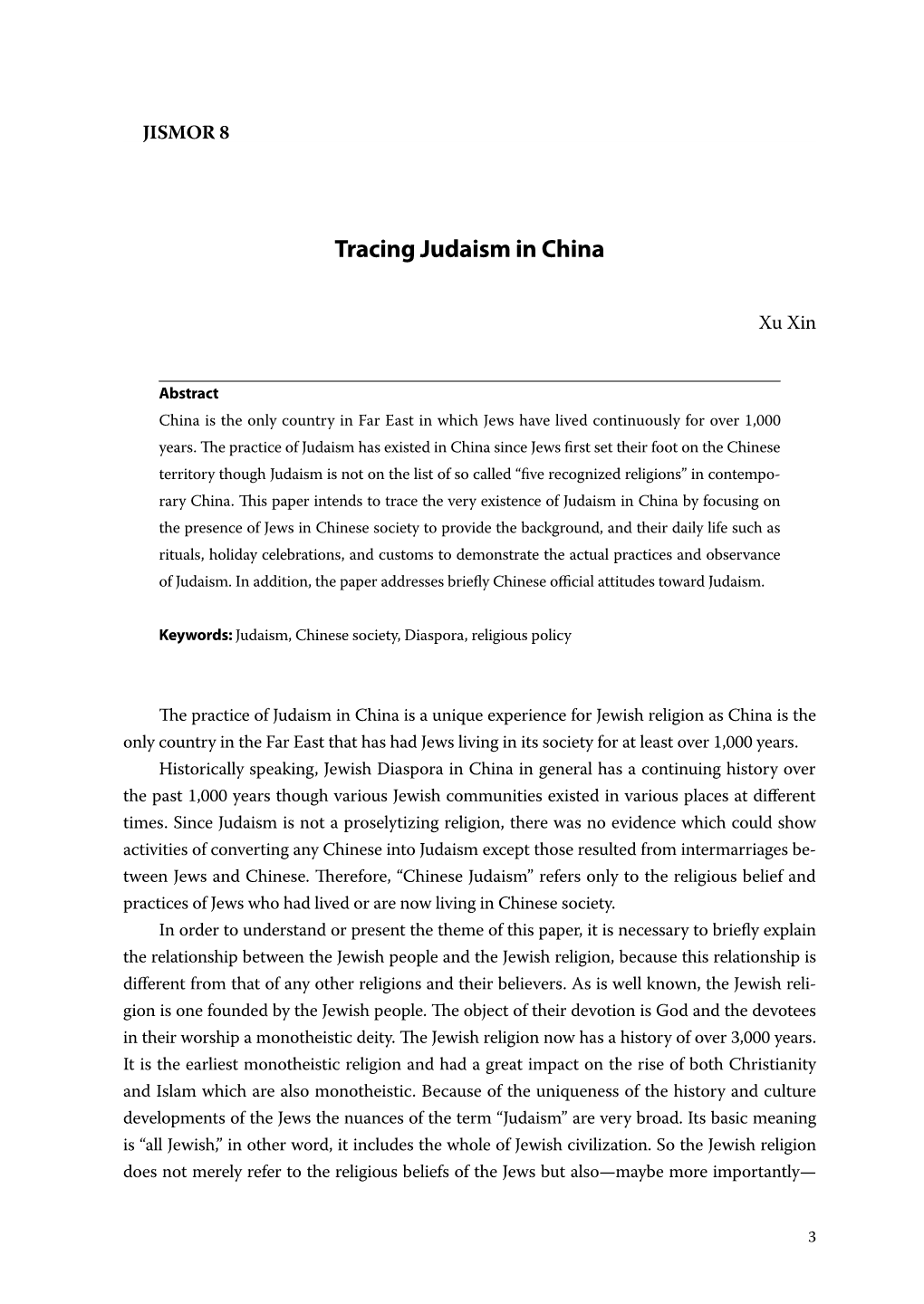 Tracing Judaism in China