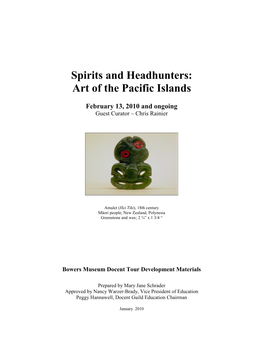 Spirits and Headhunters: Art of the Pacific Islands