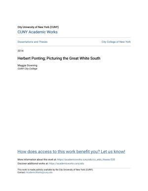 Herbert Ponting; Picturing the Great White South