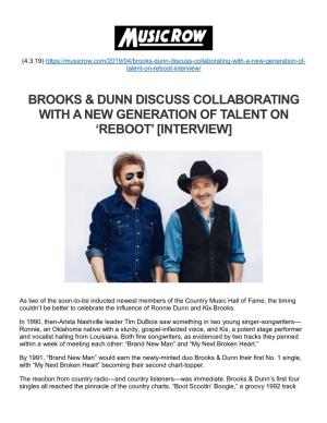 Brooks & Dunn Discuss Collaborating with a New