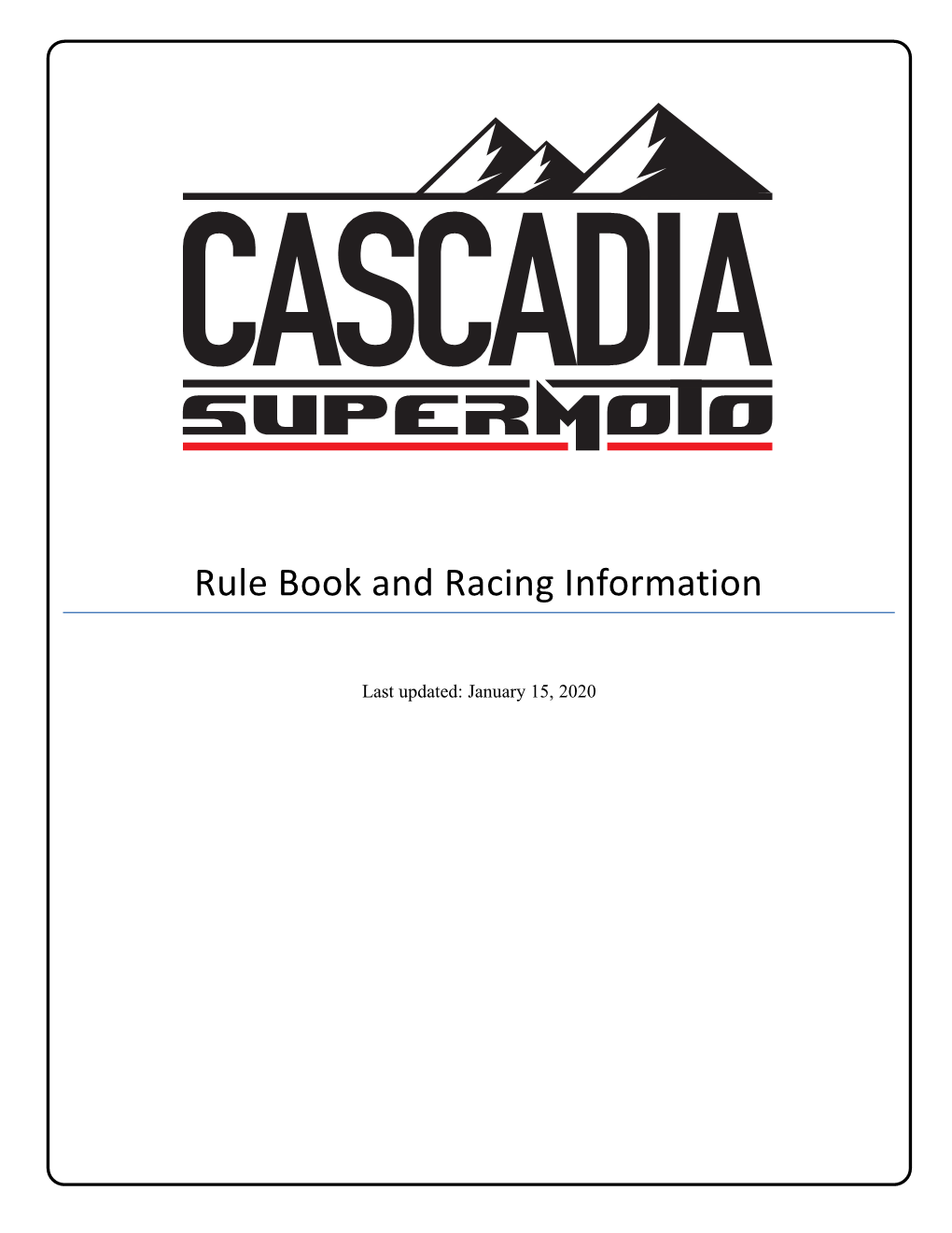 Rule Book and Racing Information