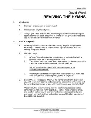 Reviving the Hymns