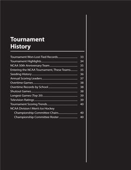 NCAA Frozen Four Records (Tournament History)