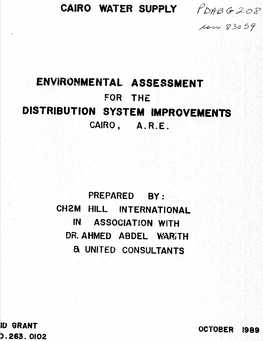Environmental Assessment. for the Distribution System Improvements Cairo, A