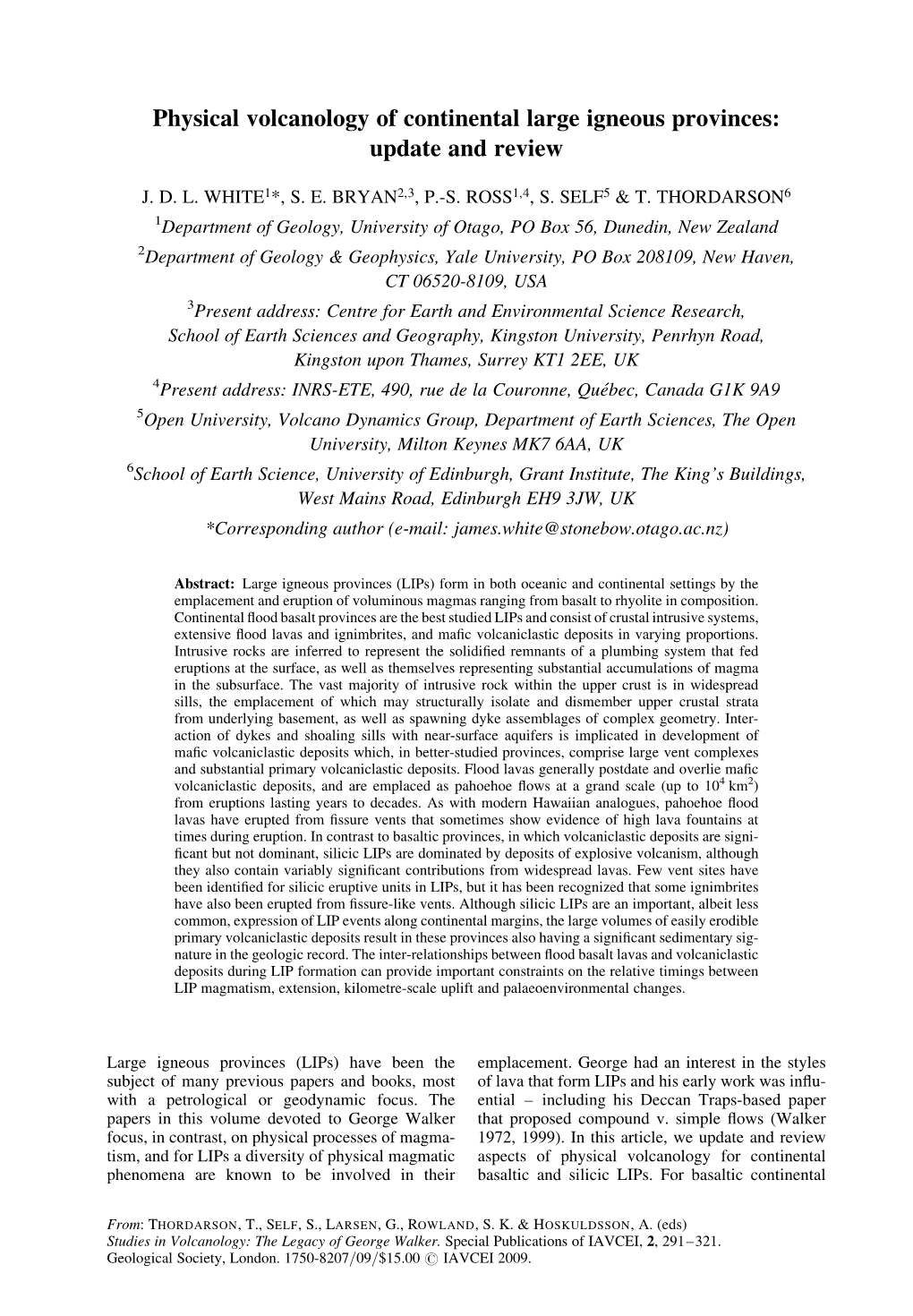 Physical Volcanology of Continental Large Igneous Provinces: Update and Review