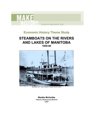 Steamboats on the Rivers and Lakes of Manitoba 1859-96