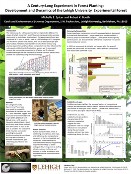 A Century-Long Experiment in Forest Planting: Development and Dynamics of the Lehigh University Experimental Forest