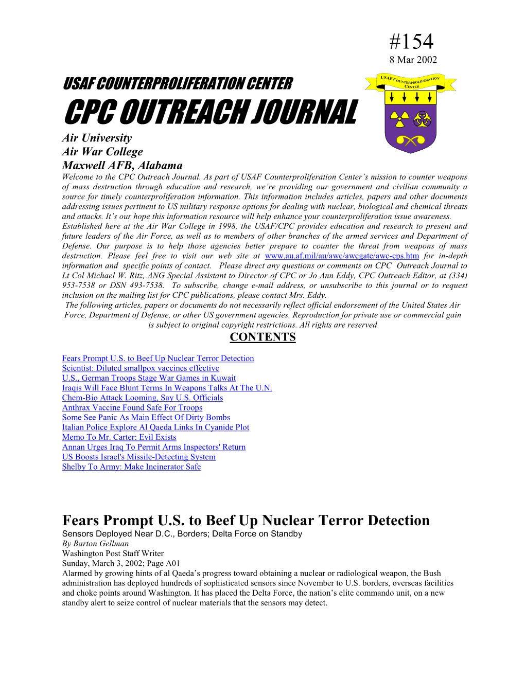 CPC Outreach Journal #154