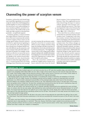 Channeling the Power of Scorpion Venom