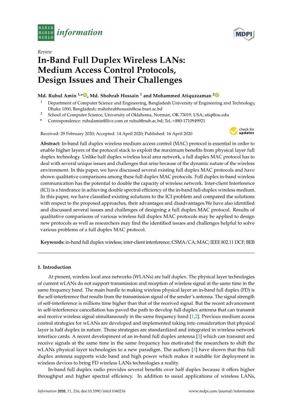 In-Band Full Duplex Wireless Lans: Medium Access Control Protocols, Design Issues and Their Challenges