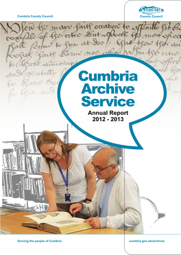 Cumbria Archive Service Annual Report 2012 - 2013