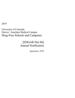 Drug-Free Schools and Campuses
