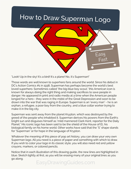 How to Draw Superman Logo