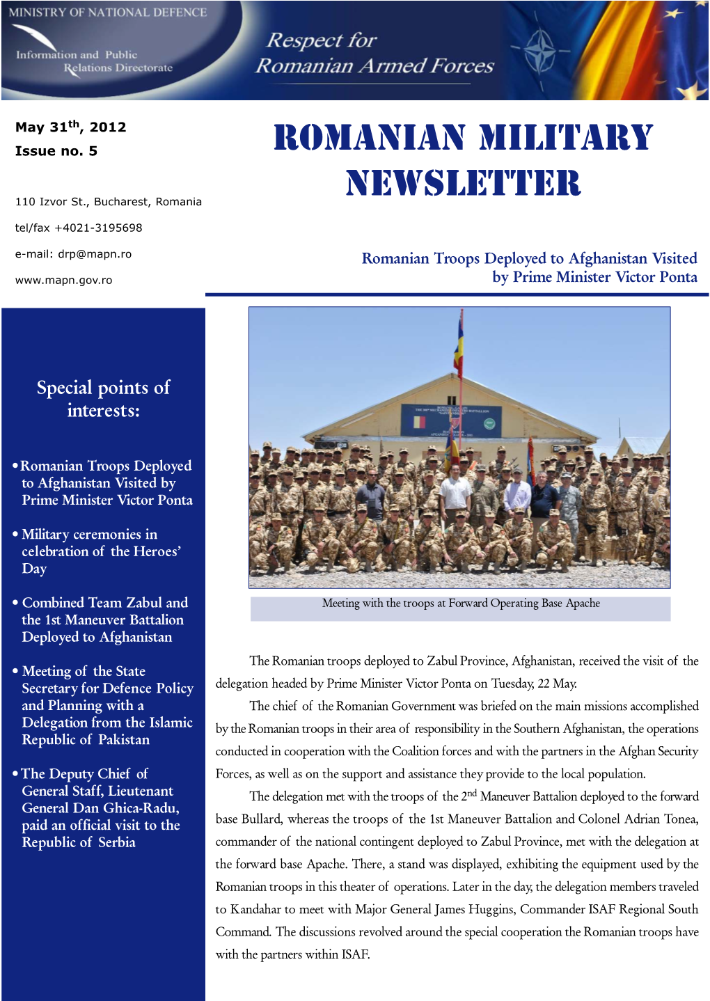 Romanian Military Newsletter