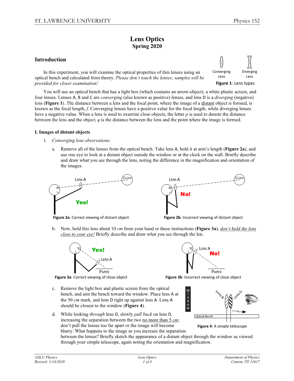 Lens Optics Spring 2020