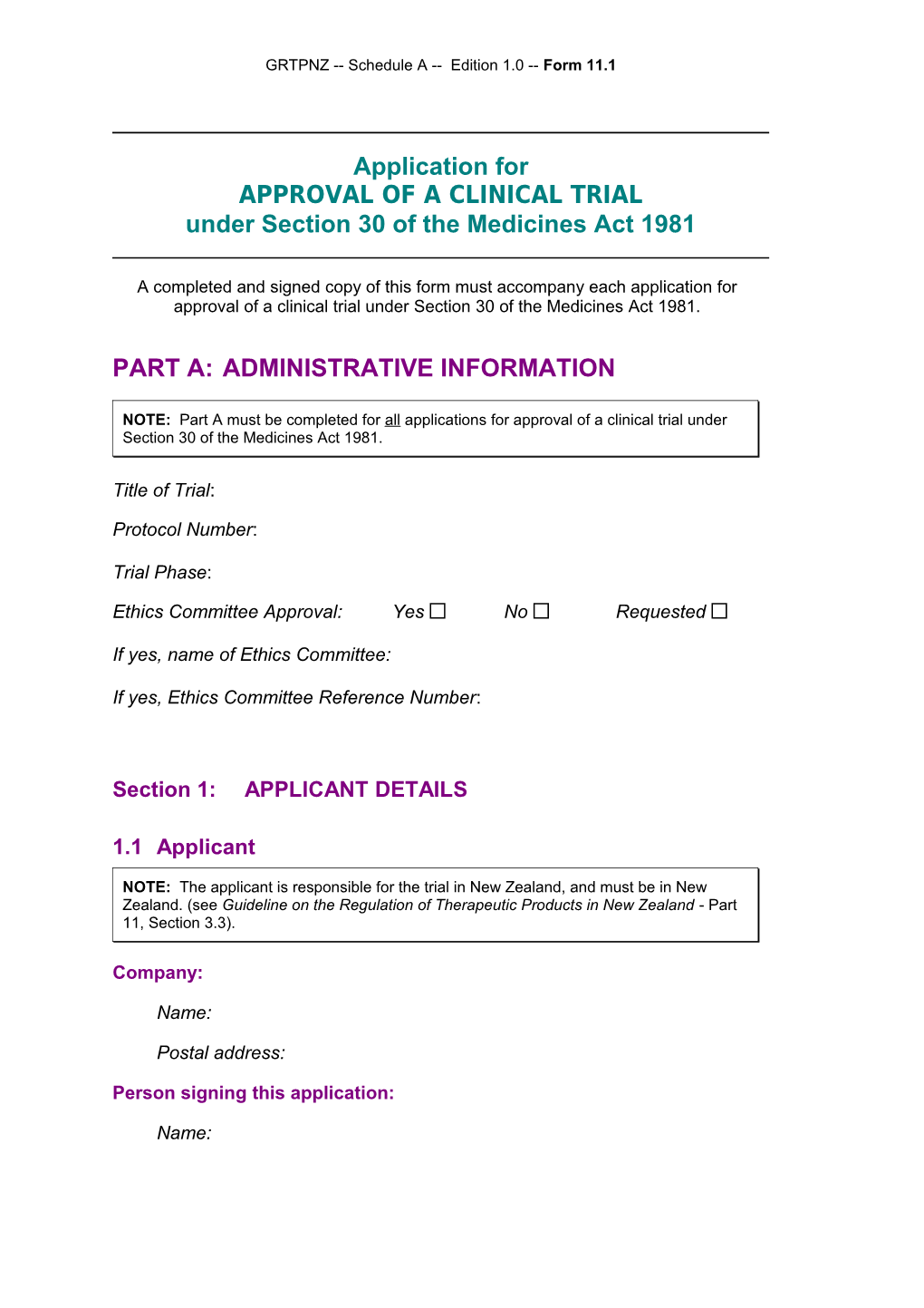 Under Section 30 of the Medicines Act 1981