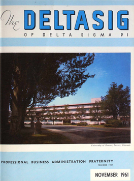 NOVEMBER 1961 the International Fraternity of Delta Sigma Pi