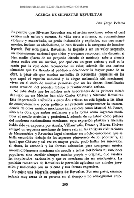 Analesiie45, UNAM, 1976. Acerca De Silvestre Revueltas