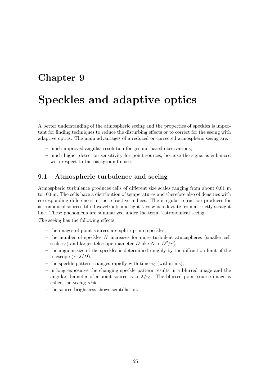 Speckles and Adaptive Optics