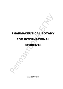 Pharmaceutical Botany for International Students