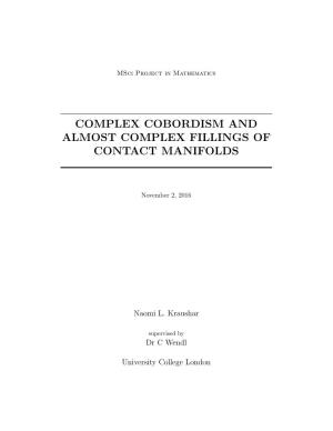 Complex Cobordism and Almost Complex Fillings of Contact Manifolds