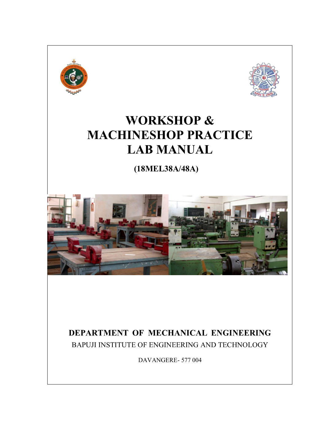 Workshop & Machineshop Practice Lab Manual