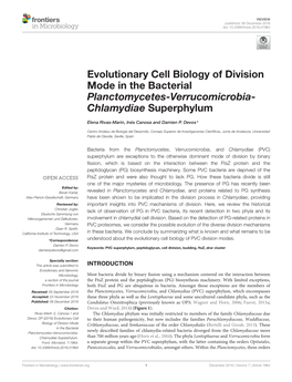 Evolutionary Cell Biology of Division Mode in the Bacterial Planctomycetes-Verrucomicrobia- Chlamydiae Superphylum