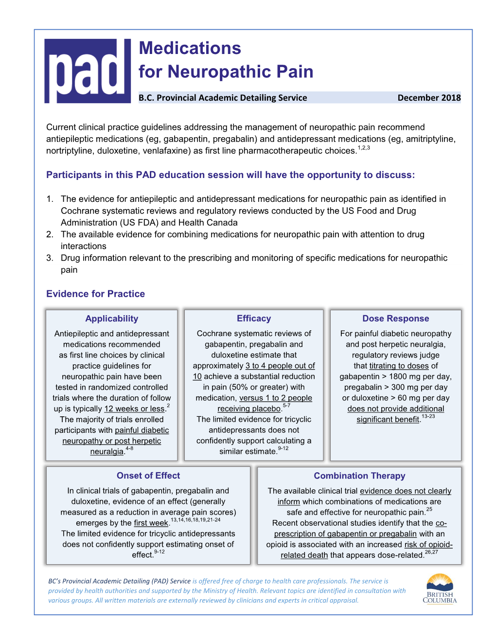 Medications for Neuropathic Pain