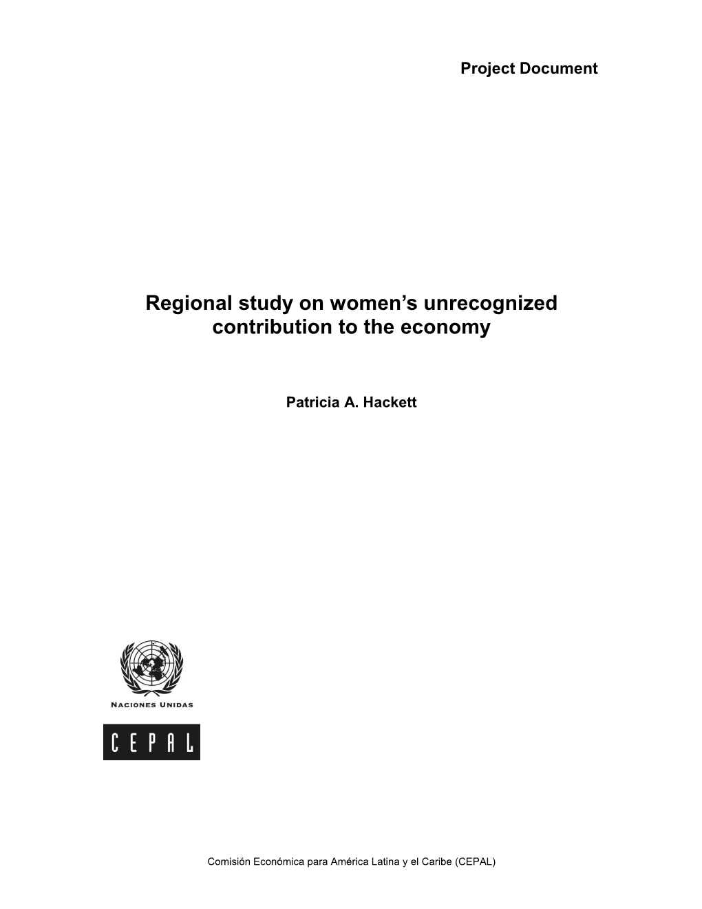 Regional Study on Women's Unrecognized Contribution to the Economy