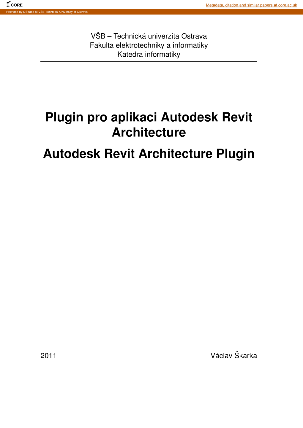 Plugin Pro Aplikaci Autodesk Revit Architecture Autodesk Revit Architecture Plugin