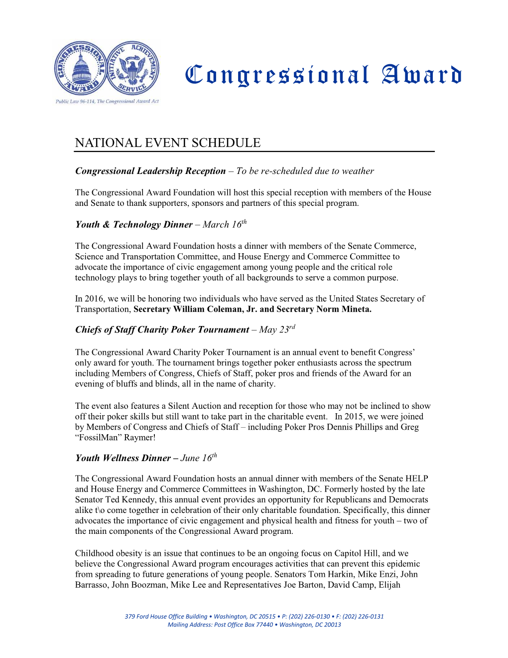 Congressional Award