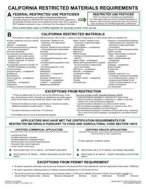 California Restricted Materials Requirements (English)