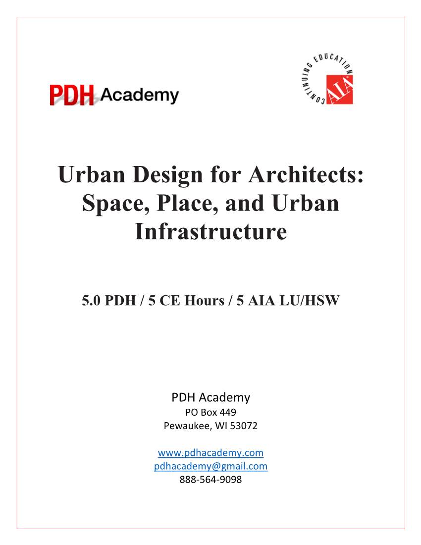 Urban Design for Architects: Space, Place, and Urban Infrastructure