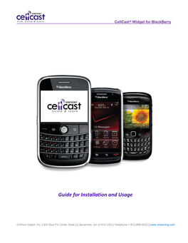 What Is Required to Use a Cellcast Mobile Widget with a Blackberry