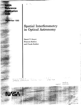 Spatial Interferometry in Optical Astronomy