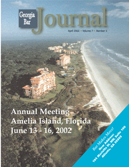 Annual Meeting Amelia Island, Florida June 13 - 16, 2002