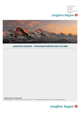 Jungfrau Region – Program Inspiratoin Autumn