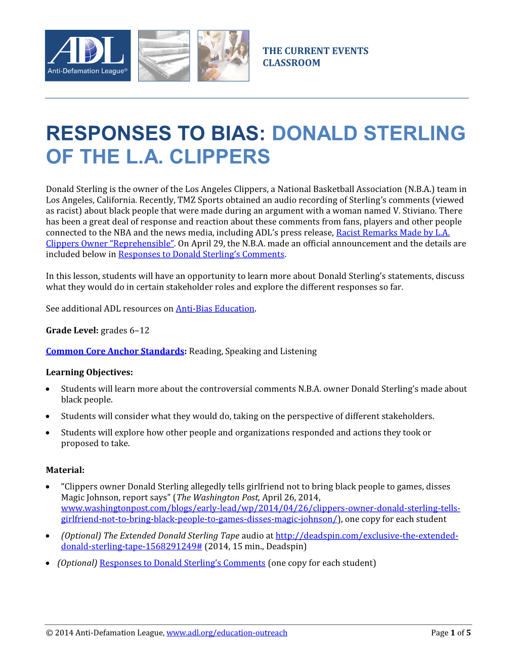 Donald Sterling of the La Clippers