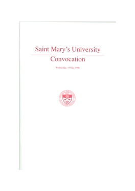 Saint Mary's University Convocation