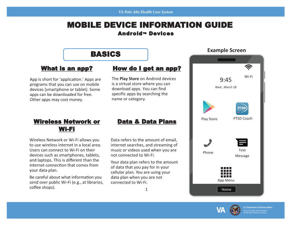 MOBILE DEVICE INFORMATION GUIDE Android™ Devices