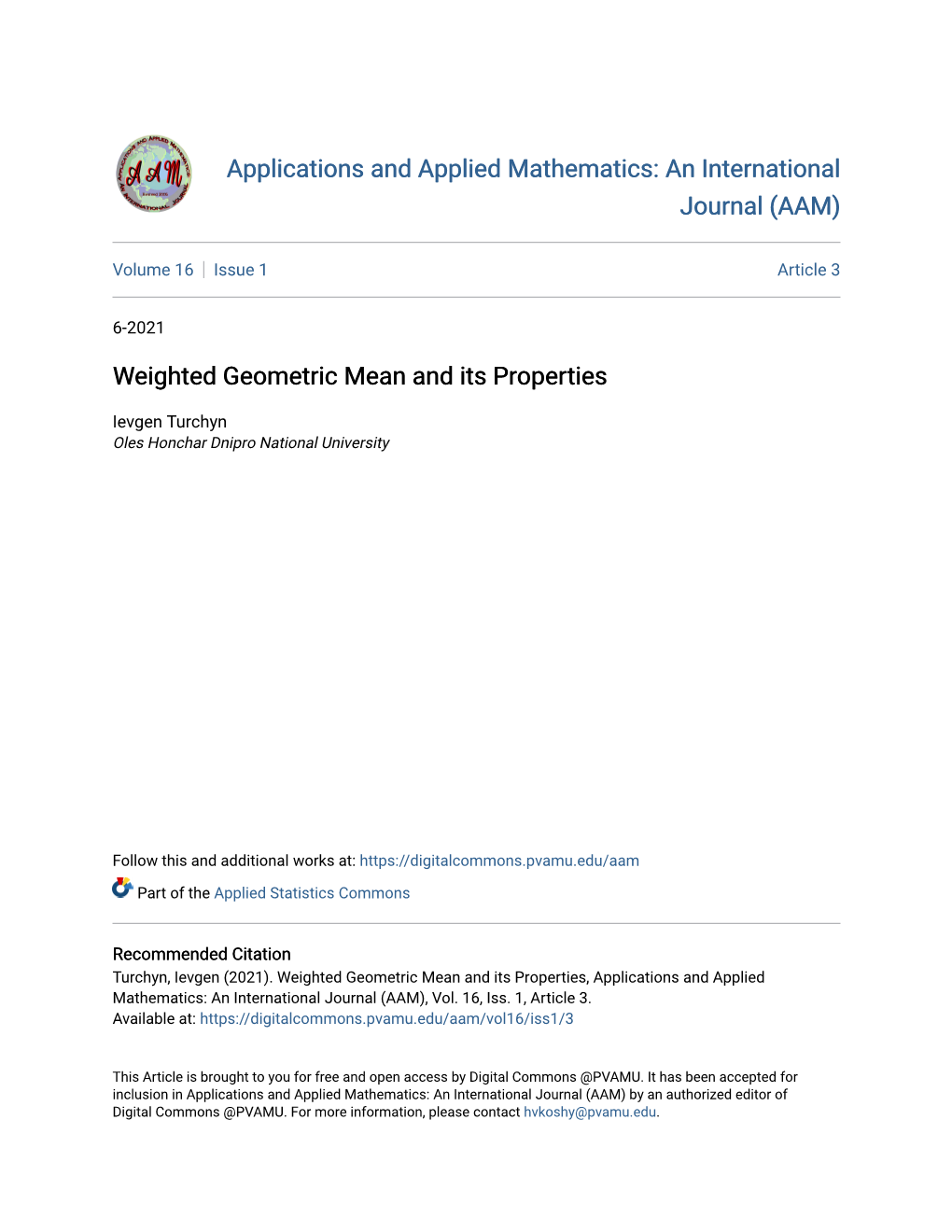 Weighted Geometric Mean and Its Properties