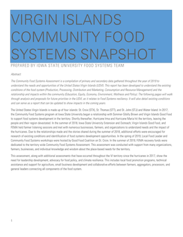 Virgin Islands Community Food Systems Snapshot Prepared by Iowa State University Food Systems Team
